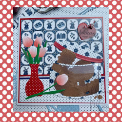 A4 papier (Delfsblauw patroontje )