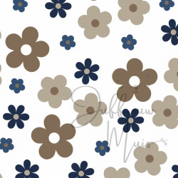 Bloem Anna A4 papier (nachtblauw/cappuchino)