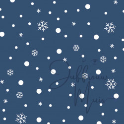 Sneeuwvlokje A4 papier (nachtblauw)