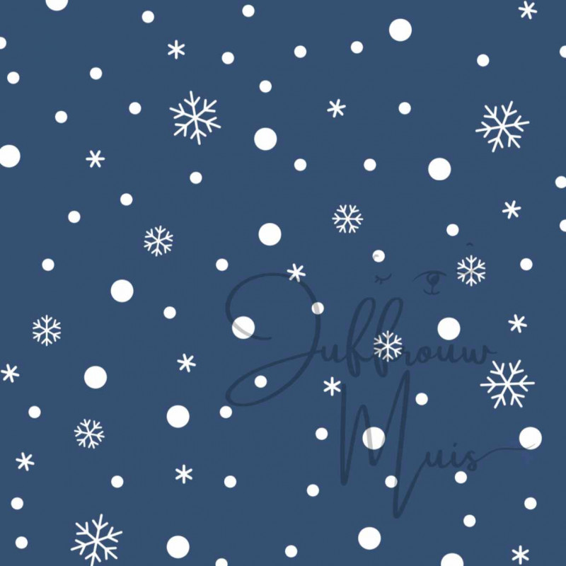 Sneeuwvlokje A4 papier (nachtblauw)