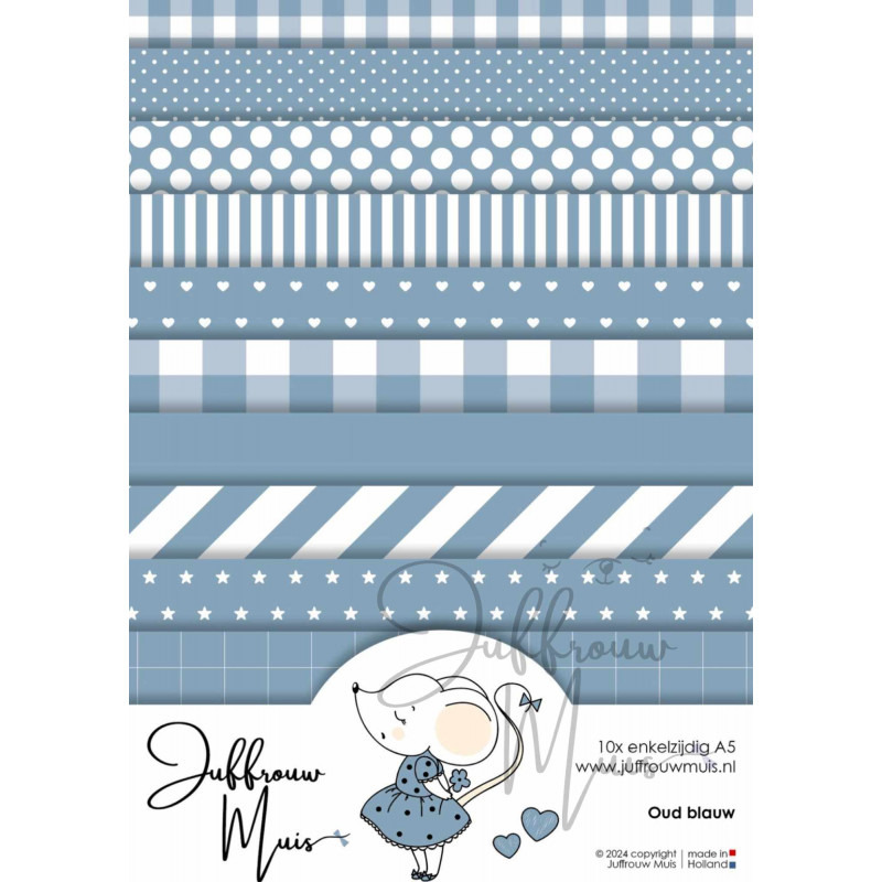 Tiny Cardstock -  A5 - Oud blauw
