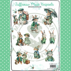 Juffrouw Muis Knipsel - Broer Konijn