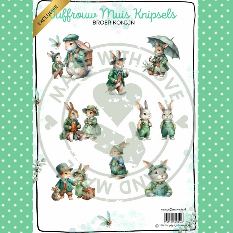Juffrouw Muis Knipsel - Broer Konijn EXCLUSIVE