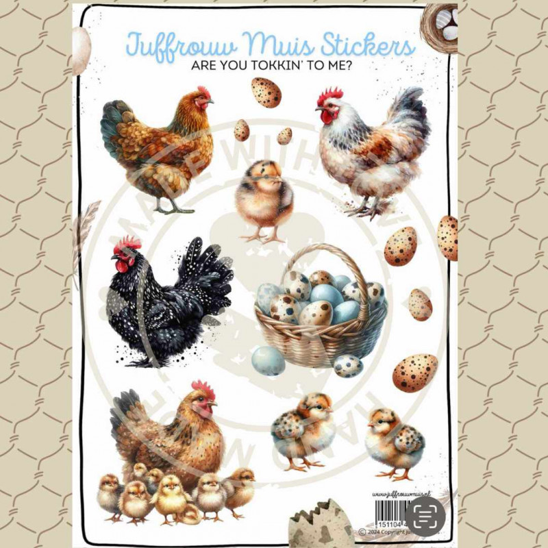 Juffrouw Muis Knipsel - STICKERVEL