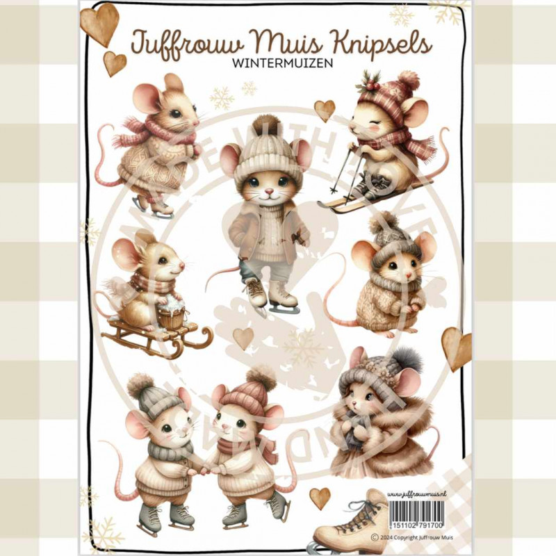 Juffrouw Muis Knipsel - Wintermuizen
