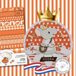 Tiny Cardstock -  A5 - Appeltjes van Oranje - Silk edition