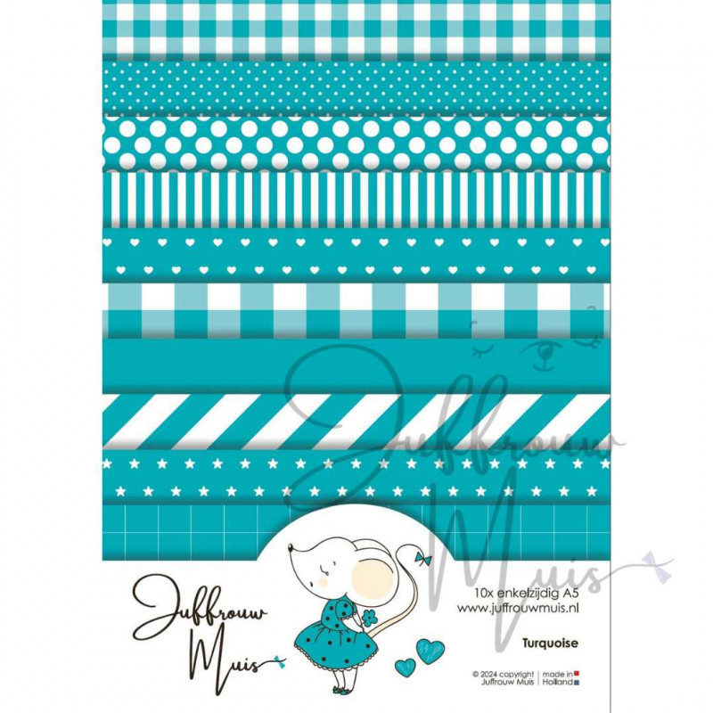 iny Cardstock -  A5 - Turquoise