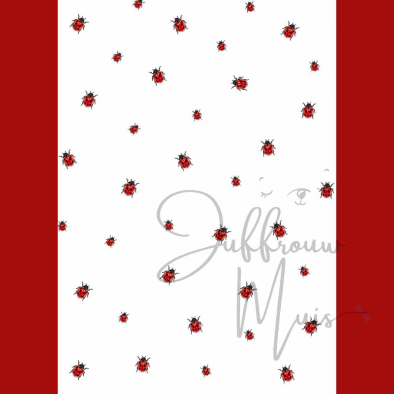 Vellum - bedrukt - lieveheersbeestjes