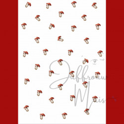 Vellum - bedrukt - Paddestoeltjes