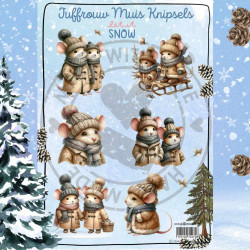 Juffrouw Muis Knipsel - Let it snow