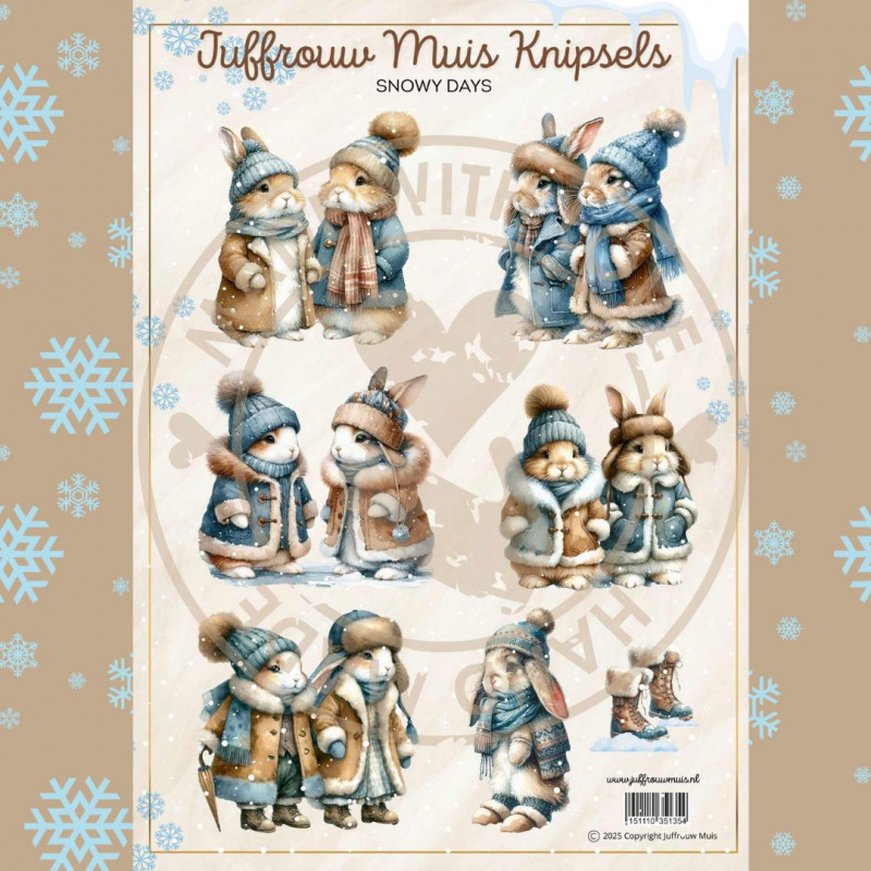 Juffrouw Muis Knipsel - Snowy Days