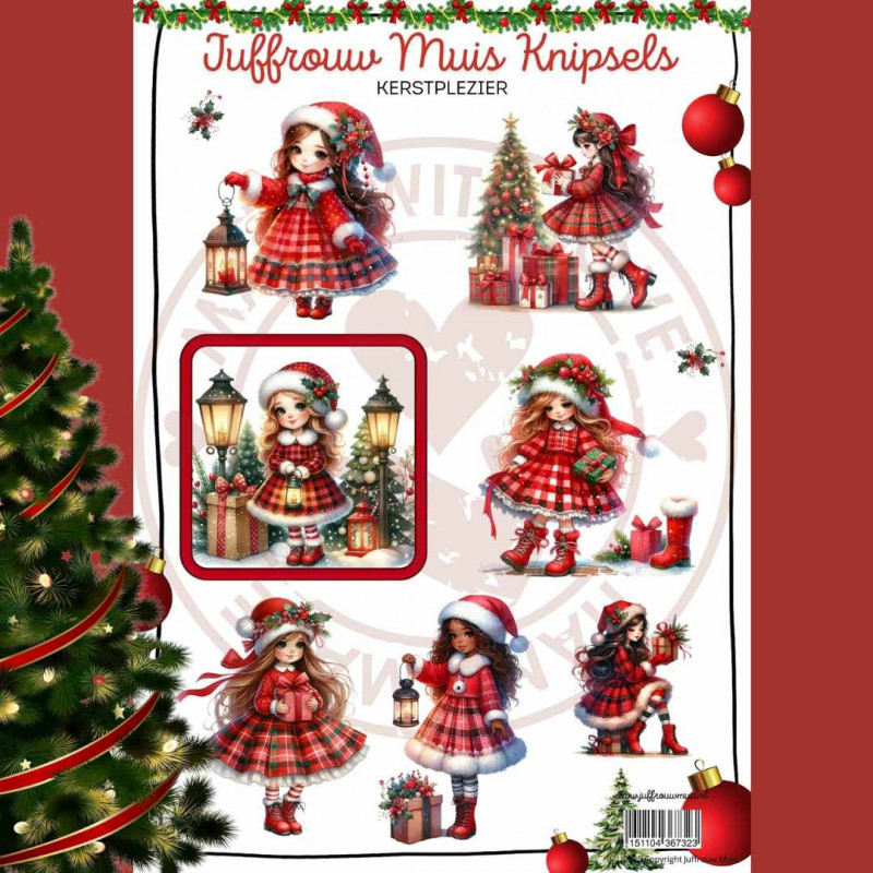 Juffrouw Muis Knipsel - Kerstplezier
