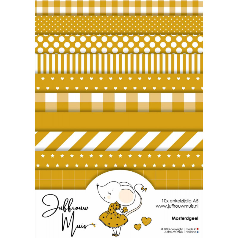 Tiny Cardstock -  A5 - Mosterdgeel - Silk Edition