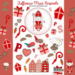 Juffrouw Muis Knipsel - Welkom Sinterklaas