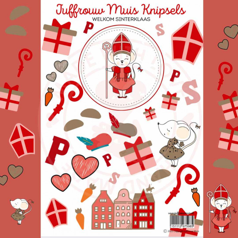 Juffrouw Muis Knipsel - Welkom Sinterklaas