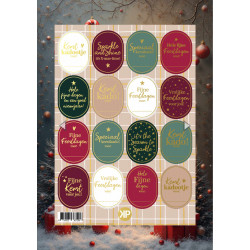 Christmas stickervel - wensen
