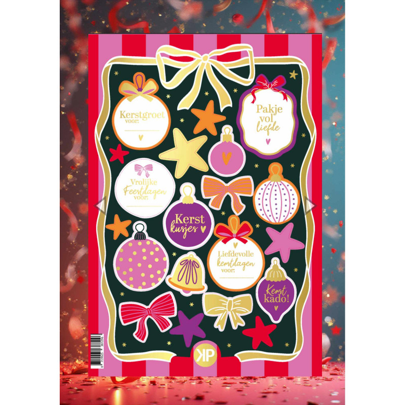 Christmas stickervel - Colorful
