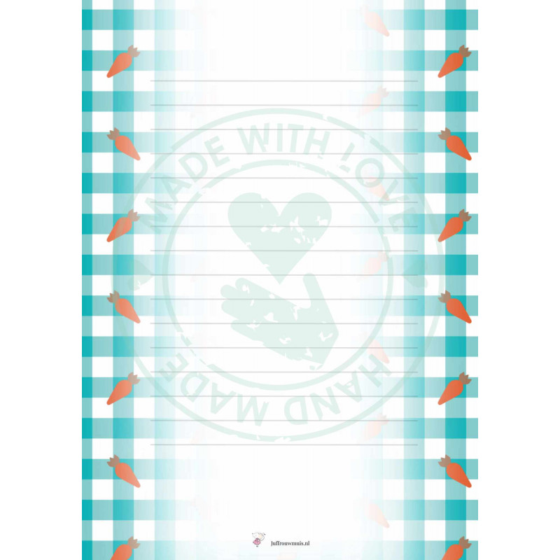 Juffrouw Muis Sinterklaas schrijfpapier - Wortels