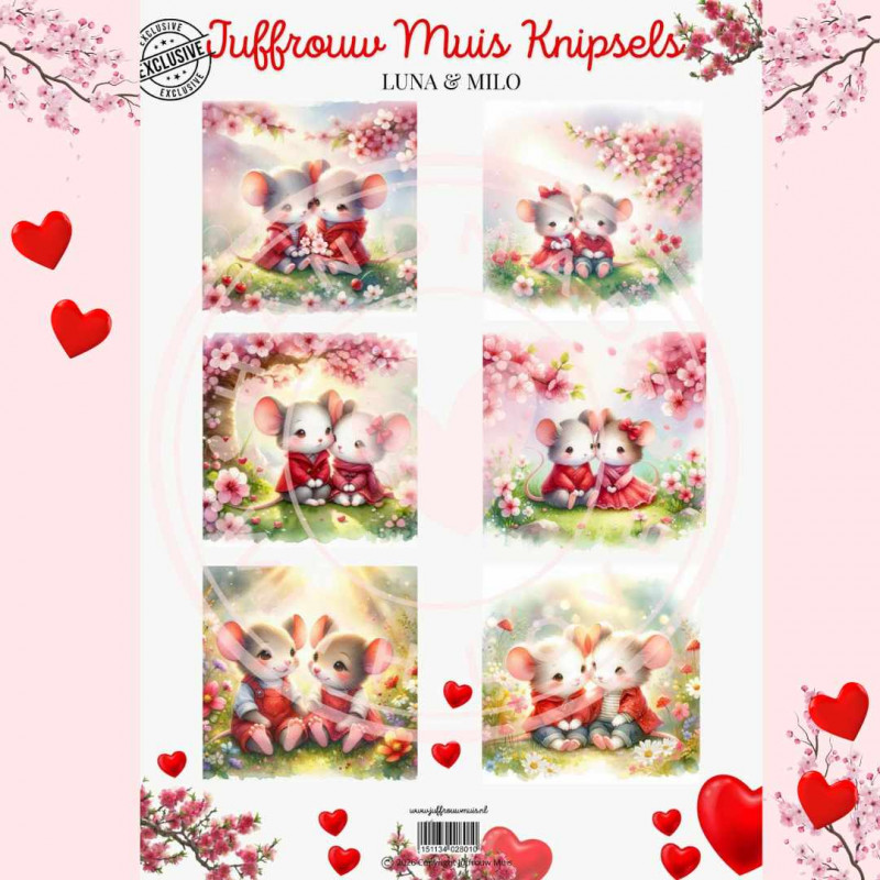 Juffrouw Muis Knipsel - Luna & Milo
