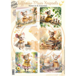 Juffrouw Muis Knipsel - Muisjes in de zomertuin - Exclusive