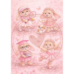 Paperpad Pocket sized -  Luna Bunny - Blossom Dreams