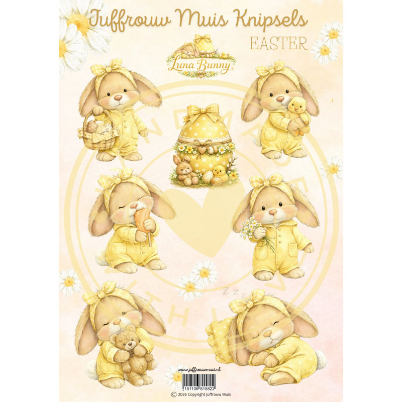 Juffrouw Muis Knipsel - Luna Bunny - Easter