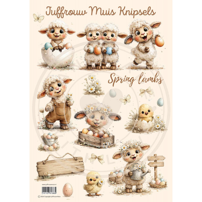Juffrouw Muis Knipsel - Spring Lambs