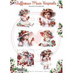 Juffrouw Muis Knipsel - Strawberry Sweethearts