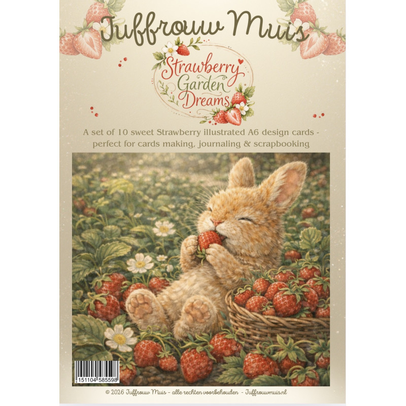 Paperpad Journal Cards -  A6 - Strawberry Garden Dreams
