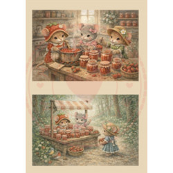 Paperpad Pocket sized -  Sweet Strawberry days