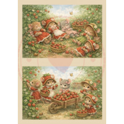 Paperpad Pocket sized -  Sweet Strawberry days