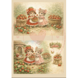 Paperpad Pocket sized -  Sweet Strawberry days