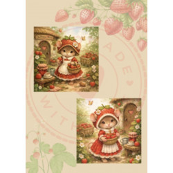 Paperpad Pocket sized -  Sweet Strawberry days