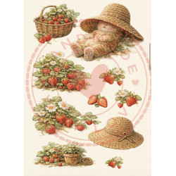 Paperpad Journal Cards -  A6 - Strawberry Garden Dreams
