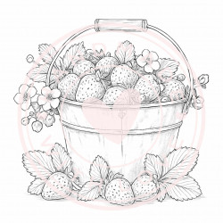 Juffrouw Muis - Coloring Pad - Sweet Strawberry