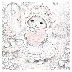 Juffrouw Muis - Coloring Pad - Sweet Strawberry