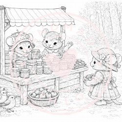 Juffrouw Muis - Coloring Pad - Sweet Strawberry
