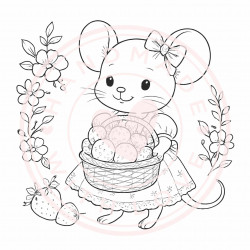 Juffrouw Muis - Coloring Pad - Sweet Strawberry