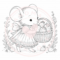 Juffrouw Muis - Coloring Pad - Sweet Strawberry