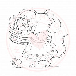 Juffrouw Muis - Coloring Pad - Sweet Strawberry