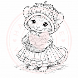 Juffrouw Muis - Coloring Pad - Sweet Strawberry