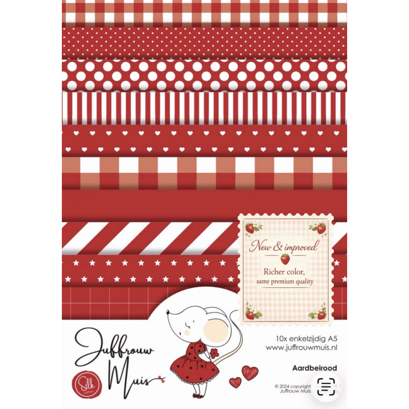 Tiny Cardstock -  A5 - Aardbeirood Rood - Silk edition