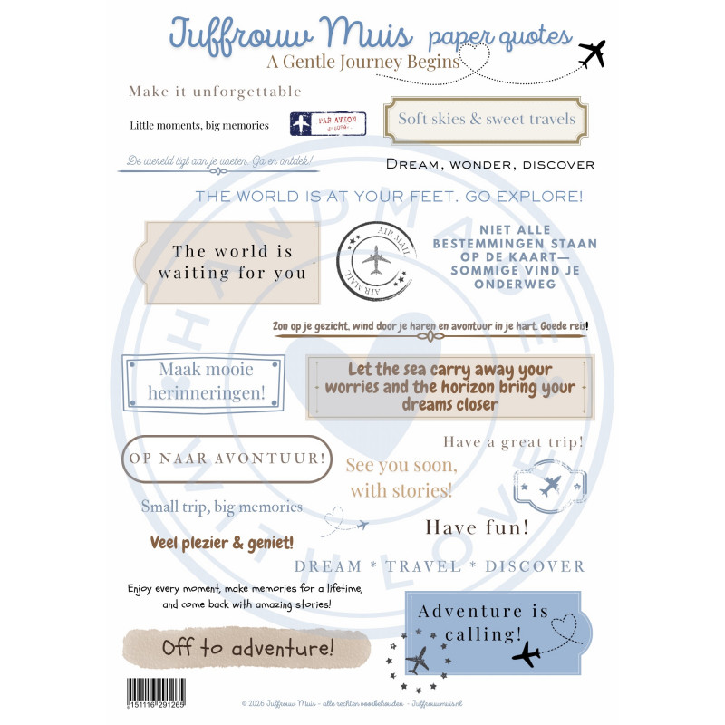 Juffrouw Muis Paper Quotes - A Gentle Journey Begins