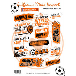 Juffrouw Muis Knipsel - Hup Holland - Voetbalkreten