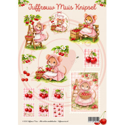 Juffrouw Muis Knipsel - Cherry