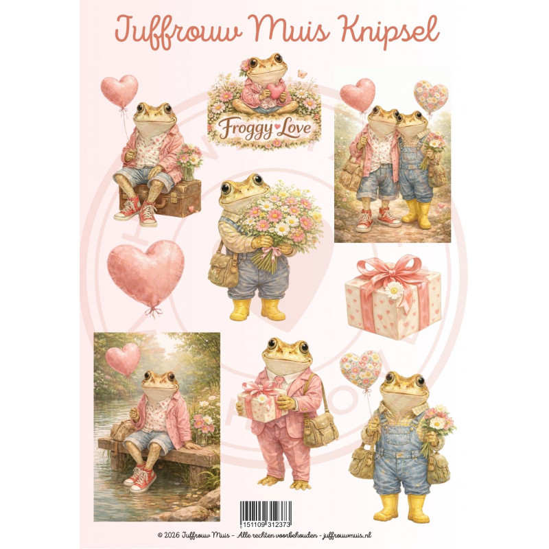Juffrouw Muis Knipsel - Froggy Love