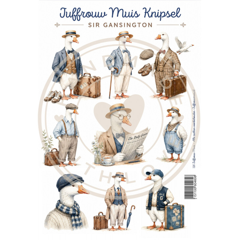 Juffrouw Muis Knipsel - Sir Gansington