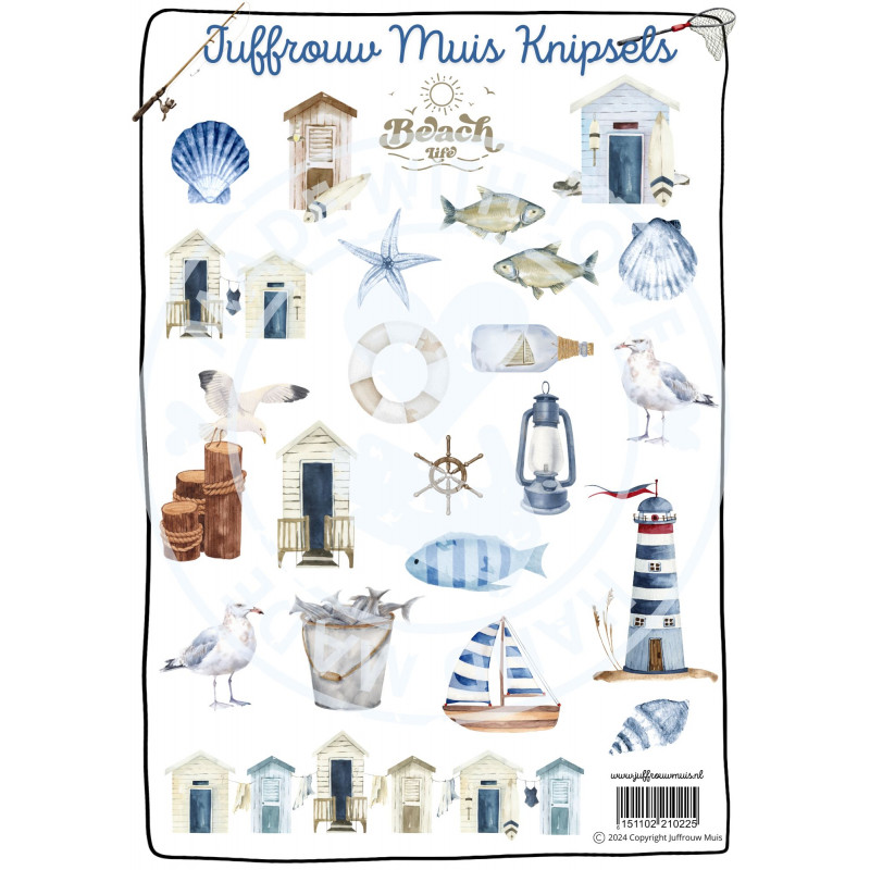 Juffrouw Muis Knipsel - Beach Life