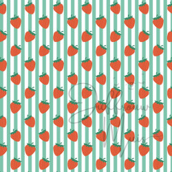 A4 papier (groene streep met aardbei)