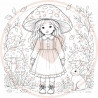 Juffrouw Muis - Coloring Pad - Mushroom Meadow